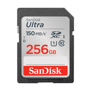 SanDisk 256GB Ultra SDHC UHS-I card and SDXC UHS-I Card